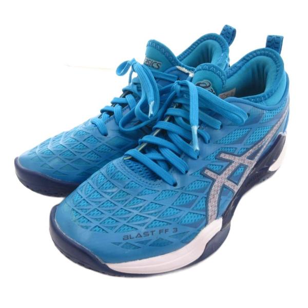 アシックス asics BLAST FF 3 ハンドボールシューズ スニーカー ロゴ 24cm 青 ...