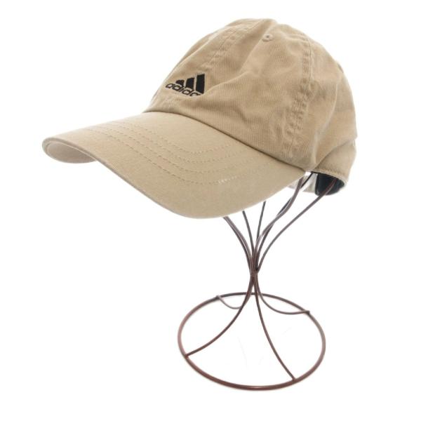 アディダス adidas 6パネル キャップ 帽子 F ベージュ /JS ■GY12 メンズ
