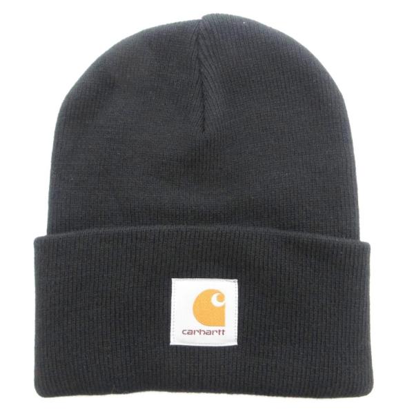 カーハート carhartt ニット帽 帽子 ビーニー ロゴタグ F 黒 ブラック /JS ■GY1...