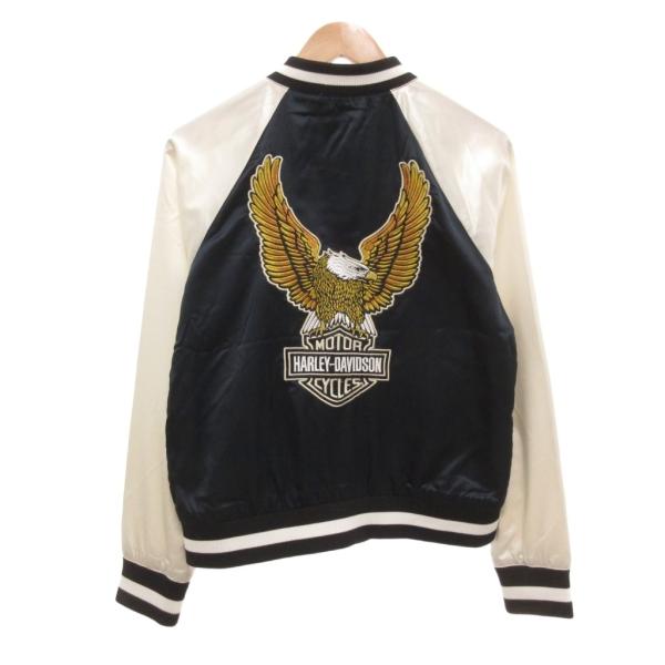 ハーレーダビッドソン HARLEY DAVIDSON スカジャン ブルゾン ジップアップ ロゴ刺繍 ...