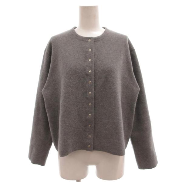 イエナ IENA カーディガン カシミヤ 灰色 グレー ノーカラー 長袖 /SC ■GY06 レディ...