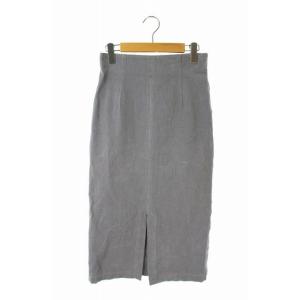 ギャルリーヴィー GALERIE VIE トゥモローランド 17AW スカート コーデュロイ Iライン ロング スリット 34 グレー ■OS レディース 【ベク