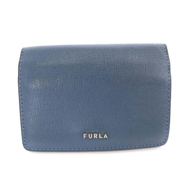 フルラ FURLA 二つ折り カードケース 名刺入れ 青 ブルー /MF ■OS ■SH レディース