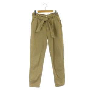 サンドリー SUNDRY チノパンツ テーパード ジッパーフライ リボンベルト付き コットン混 25 ベージュ /NR ■OS レディース