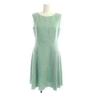 ルネ Rene 22年 ワンピース 膝丈 ノースリーブ ボートネック 34 ミント  