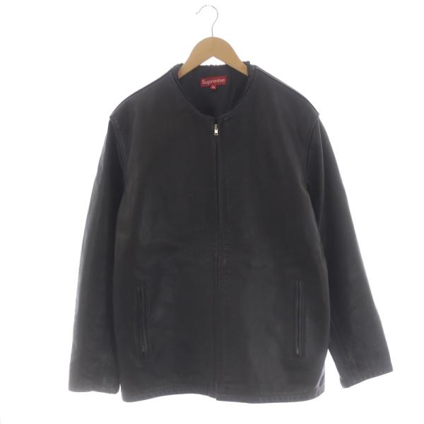シュプリーム USA製 OLD SUPREME Leather Jacket レザージャケット ブル...