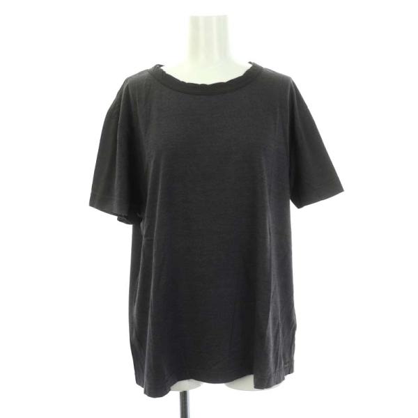 ヤヌーク YANUK 57211038Tシャツ カットソー 半袖 コットン混 L ダークグレー /N...