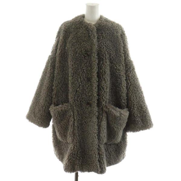 マッキントッシュ MACKINTOSH NEW HUMBIE ノーカラーコート フェイクファーコート...