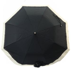 ランバンオンブルー LANVIN en Bleu バイカラー 雨傘 折りたたみ傘 ロゴ べージュ 黒 ブラック /SR37 レディース｜vectorpremium