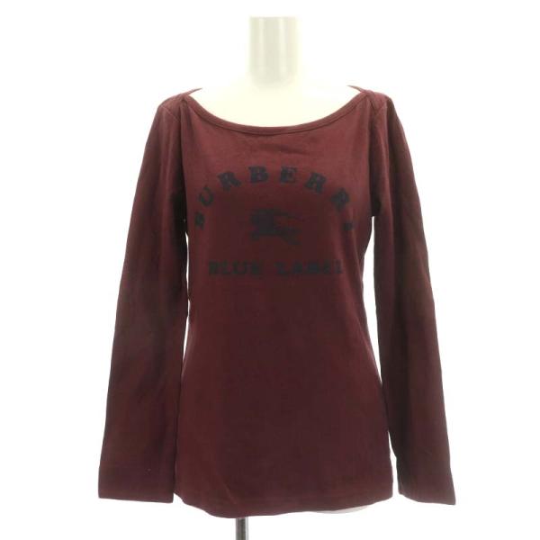 バーバリーブルーレーベル BURBERRY BLUE LABEL Tシャツ カットソー 長袖 ロゴ ...