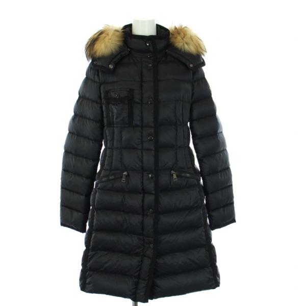 モンクレール MONCLER HERMIFUR ダウンコート ロング フード ラクーンファー ナイロ...