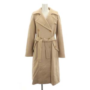 マックスマーラ ヴァージンウール ベルテッドカラー フロントポケット  