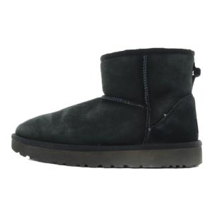 アグ オーストラリア UGG australia クラシック ミニ II Classic Mini II ムートンブーツ ショート ロゴ 24cm 黒 ブラック 1016222 /SR36