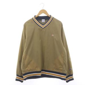 チャンピオン CHAMPION ゴルフウェア Vネック プルオーバー トレーナー ナイロン 裏起毛 XL ベージュ /AT ■OS メンズ｜vectorpremium