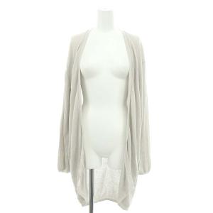 B&Y ユナイテッドアローズ BEAUTY&YOUTH ビューティー&ユース コットンレーヨン畦ノーボタンカーディガン ニット 長袖 ライトグレー /HK ■