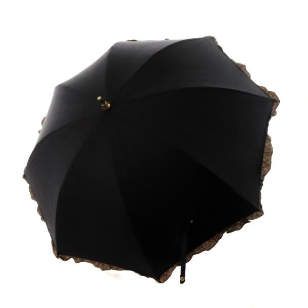 セリーヌ CELINE マカダム フリル日傘 黒 ブラック 茶 ブラウン /AK16 ■OH レディ...