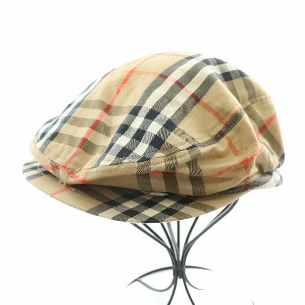 バーバリーズ Burberrys ヴィンテージ ハンチング帽 帽子 ノバチェック 総柄 M ベージュ...