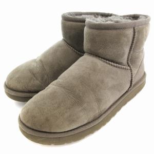 アグ UGG ショートブーツ ムートン 25cm グレー /AE レディース