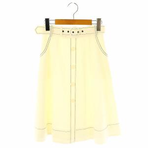 ウィルセレクション WILLSELECTION フロントボタン スカート ひざ丈 S 白 ホワイト /MF ■OS レディース