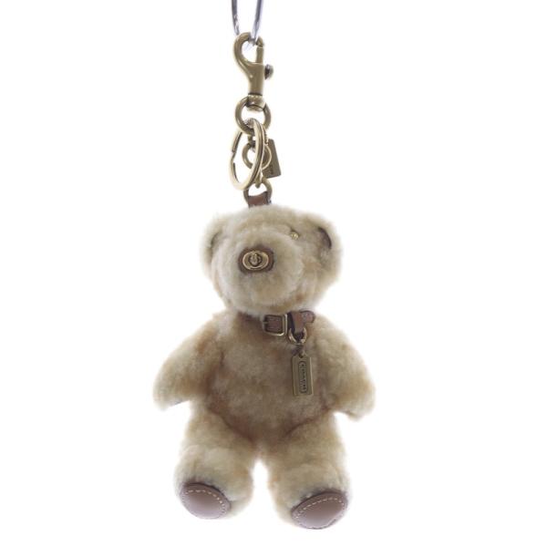 コーチ COACH ベア バッグ チャーム シグネチャー シアリング ベージュ /YO10 レディー...