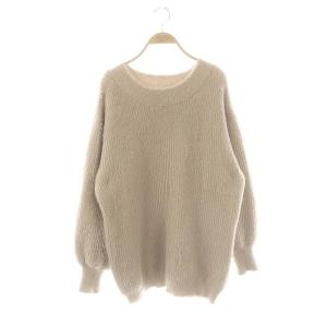 ロイヤルパーティー ROYAL PARTY シャギーニットワンピース ミニ 長袖 F ベージュ /AT ■OS ■SH レディース