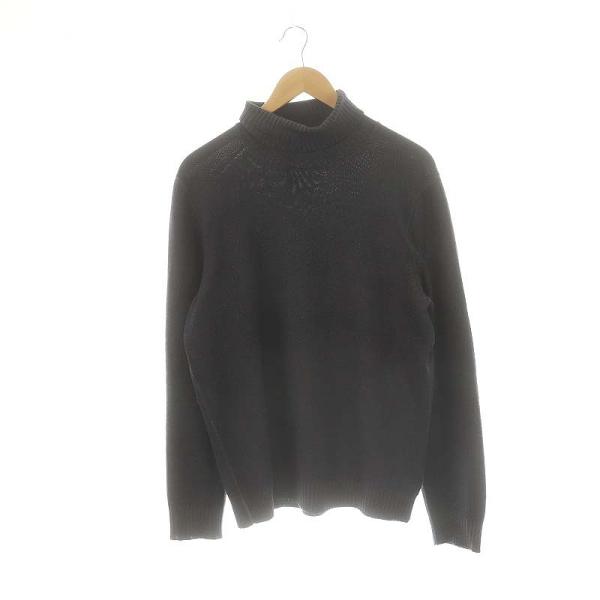 グランサッソ GRAN SASSO タートルネックニット セーター ウール 50 ブルーグレー /M...
