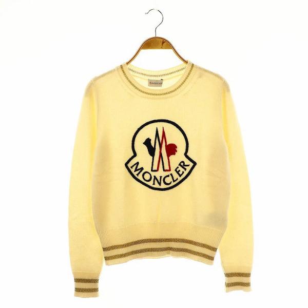 モンクレール MONCLER MAGLIONE TRICOT GIROCOLLO ロゴ カシミヤ混 ...