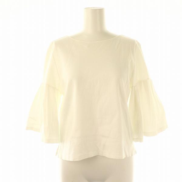 アンタイトル UNTITLED ハイゲージスムース フレアスリーブカットソー 七分袖 0 白 ホワイ...