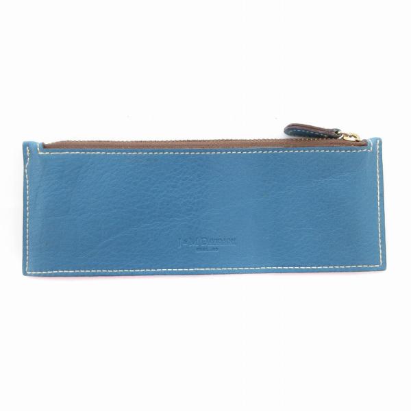 ジェイ&amp;エムデヴィッドソン J&amp;M Davidson ペンケース レザー 青 ブルー /AE その他