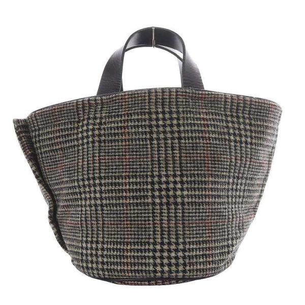 ラドロー LUDLOW トートバッグ ハンドバッグ ツイード チェック シェットランドウール グレー...