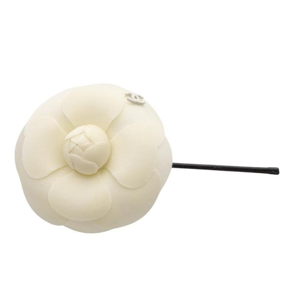 シャネル CHANEL 20A ヘアピン カメリア ココマーク 髪留め 髪飾り ホワイト /YO1 ...