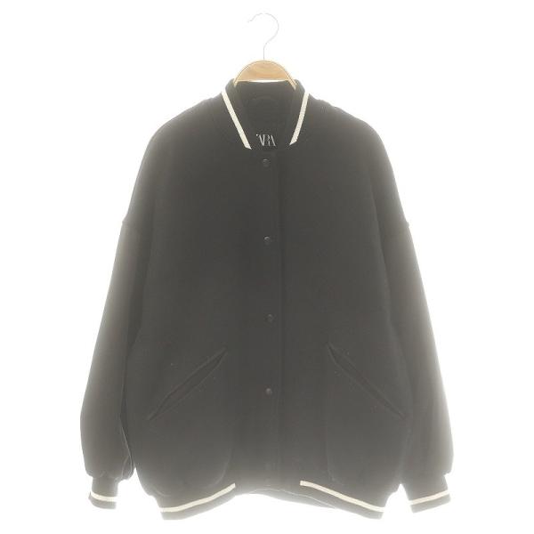 ザラ ZARA スタジャン スタジアムジャンパー ウール混 XS 黒 /MI ■OS レディース