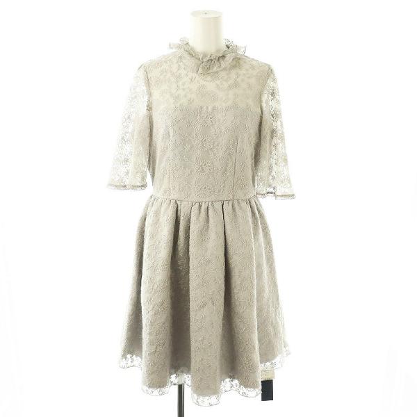 未使用品 リリーブラウン Lily Brown 袖フレアーヴィンテージドレス ワンピース 膝丈 1 ...