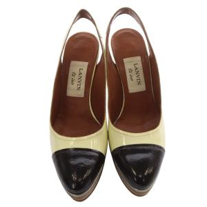 ランバン LANVIN パテントウッドヒールパ...の詳細画像2