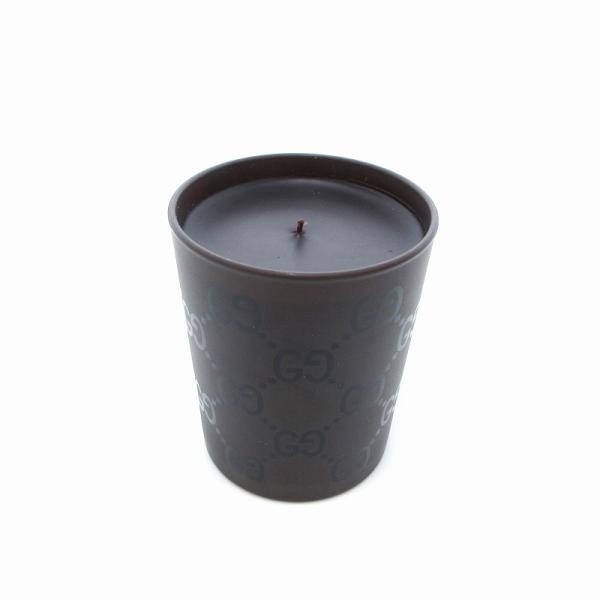 未使用品 グッチ GUCCI アロマキャンドル GG柄 茶 ブラウン /UO レディース