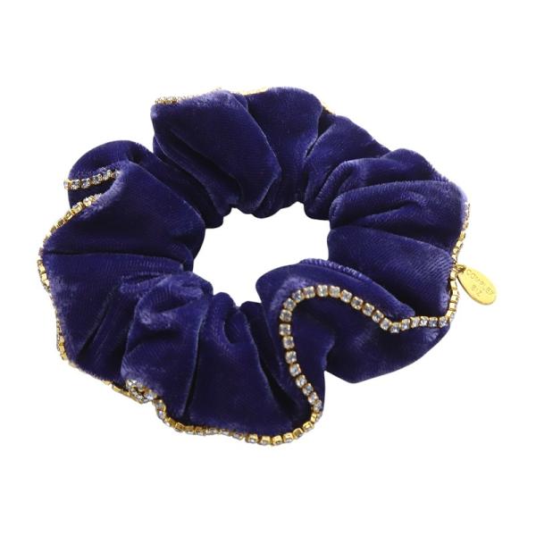 コンプレックスビズ Complex Biz ベロアシュシュ 青 ブルー /SR20 レディース