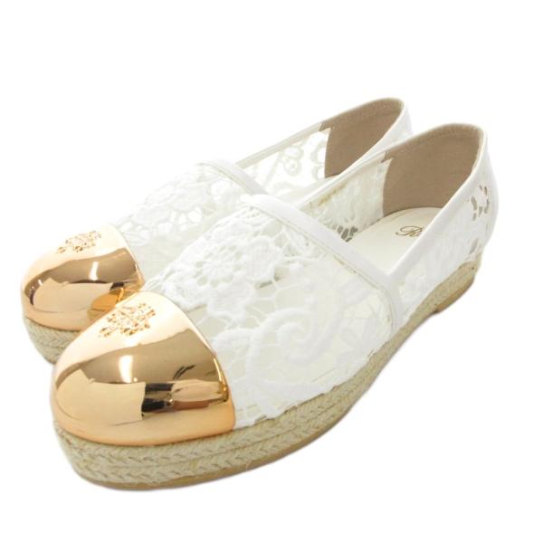 レディ Rady スリッポン ローファー レース 花がら 白 ホワイト /JS レディース