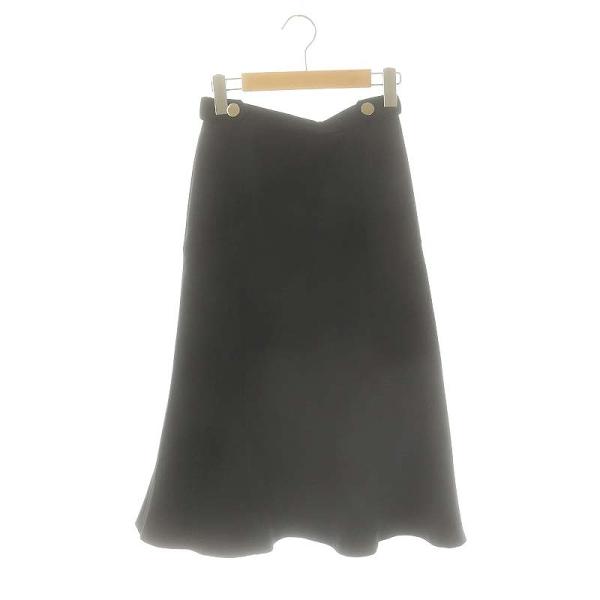 アナイ ANAYI スーパー120sマーメイドスカート ひざ丈 ミディ丈 36 ブラック /DF ■...