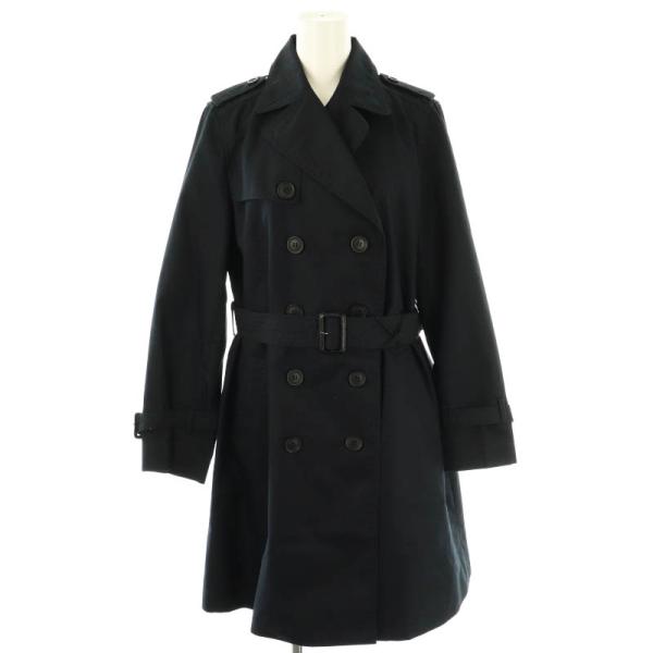 ハッシュアッシュ HusHusH トレンチコート スプリングコート ロング アウター L 紺 /NR...