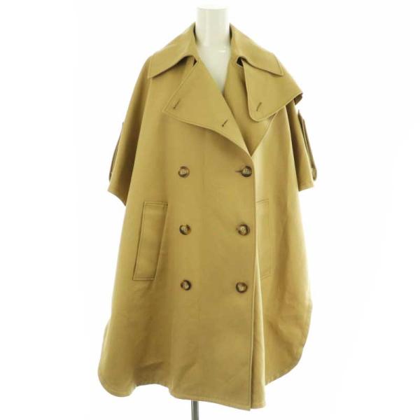 マックスマーラ MAX MARA PERNICE ダブルブレスト ピュアコットン ケープ ポンチョ ...