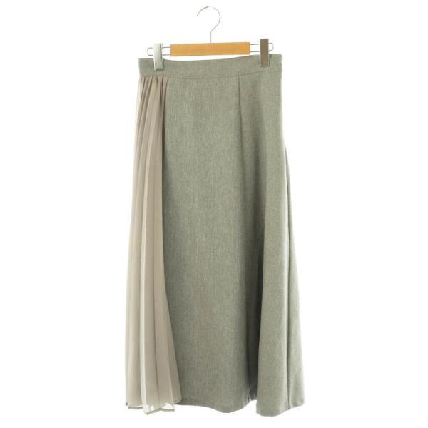 ナノユニバース nano universe プリーツコンビフレアスカート F グレー /ES ■OS...