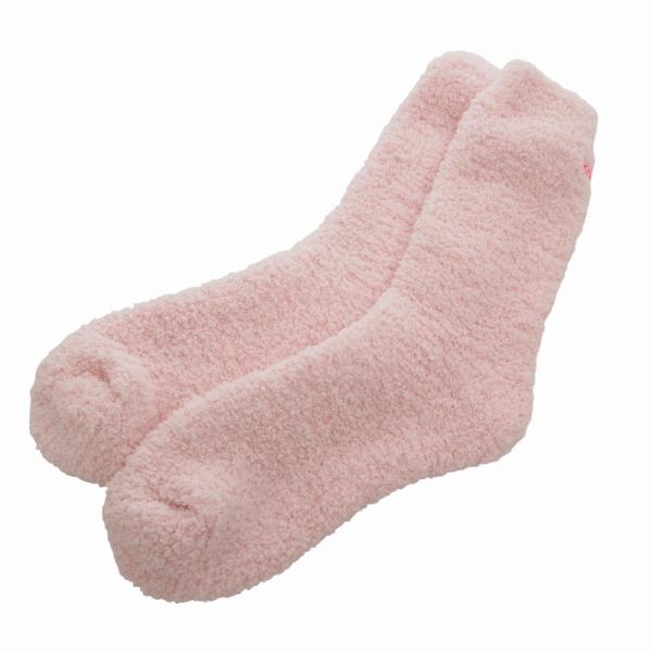 未使用品 カシウェア kashwere タグ付き ルームソックス 靴下 もこもこ ロゴ刺繍 F ピン...
