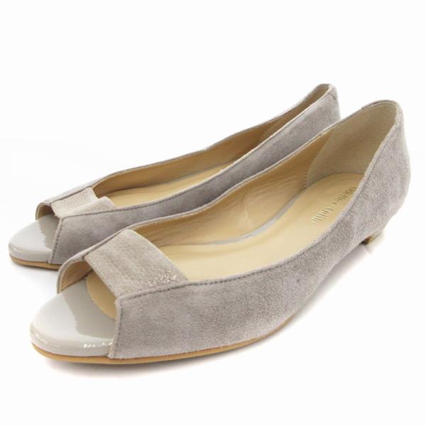 オデットエオディール Odette e Odile アローズ オープントゥパンプス スエード ラメ ...
