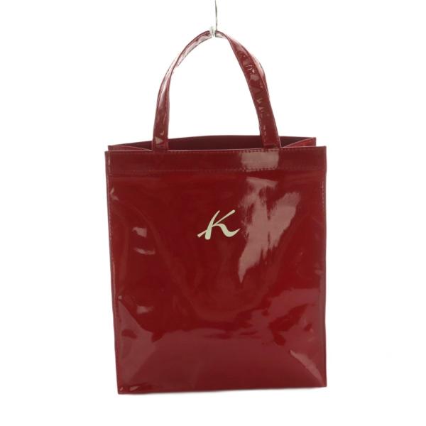 銀座かねまつ GINZA Kanematsu トートバッグ ミニ エナメル ワインレッド /MI ■...