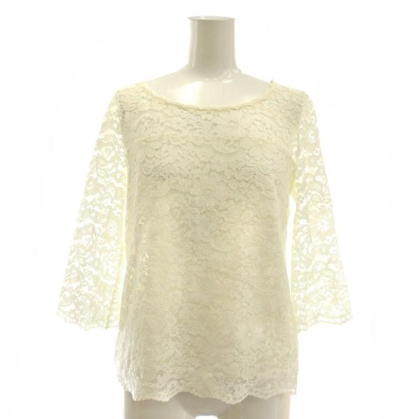 レッセパッセ LAISSE PASSE レースプルオーバーブラウス 38 オフホワイト /DO ■O...