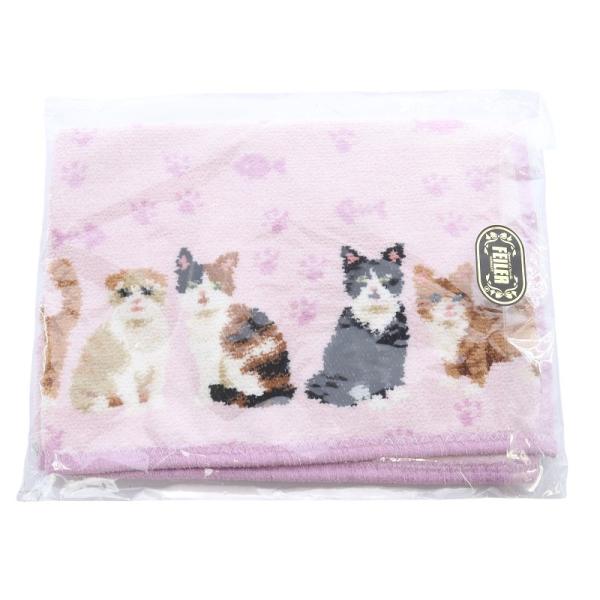 未使用品 フェイラー FEILER マイキュートキトゥン ゲストタオル ラベンダー /SR7 レディ...