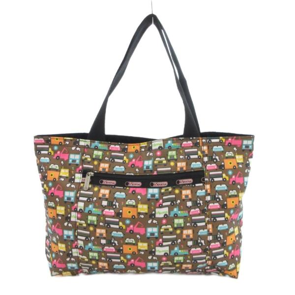 レスポートサック LesportSAC トートバッグ 車柄 ブラウン系 マルチカラー /UO レディ...