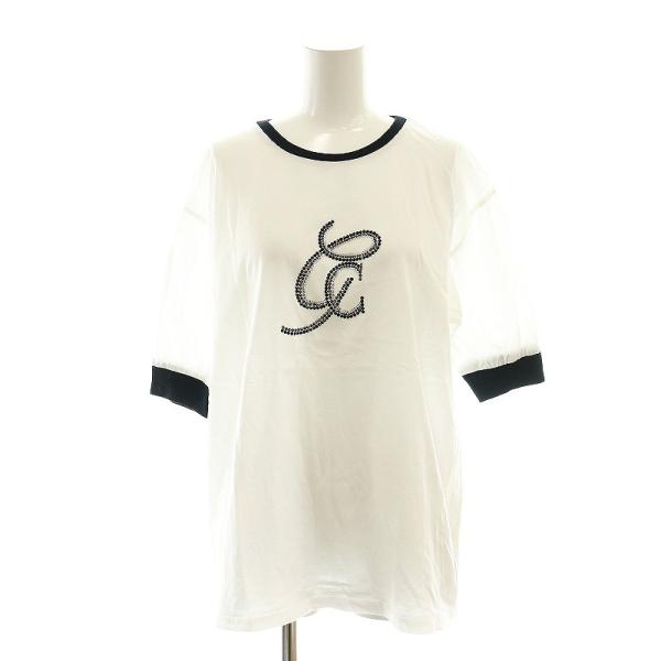 グレースクラス GRACE Class ラインストーン装飾リンガーTシャツ カットソー 半袖 36 ...