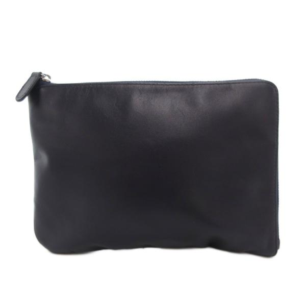 ブルーシンシア BLUE SINCERE クラッチバッグ ポーチ レザー 紺 ネイビー /FT ■A...