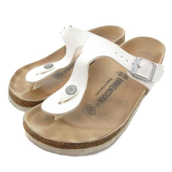 ビルケンシュトック BIRKENSTOCK Gizeh トングサンダル レザー 白 ホワイト /JS...